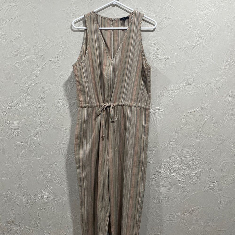 DREW Anthropologie Linen Blend Jumpsuit Size Medium